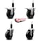 Service Caster 4'' Phenolic Swivel 1-1/8'' Expand Stem Caster Set 2 Total Lock Brakes, 4PK SCC-EXTTL20S414-PHS-2-S-2-118 - alternate 3